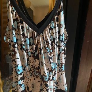 V-neck tank top. The v shape is also in the back.